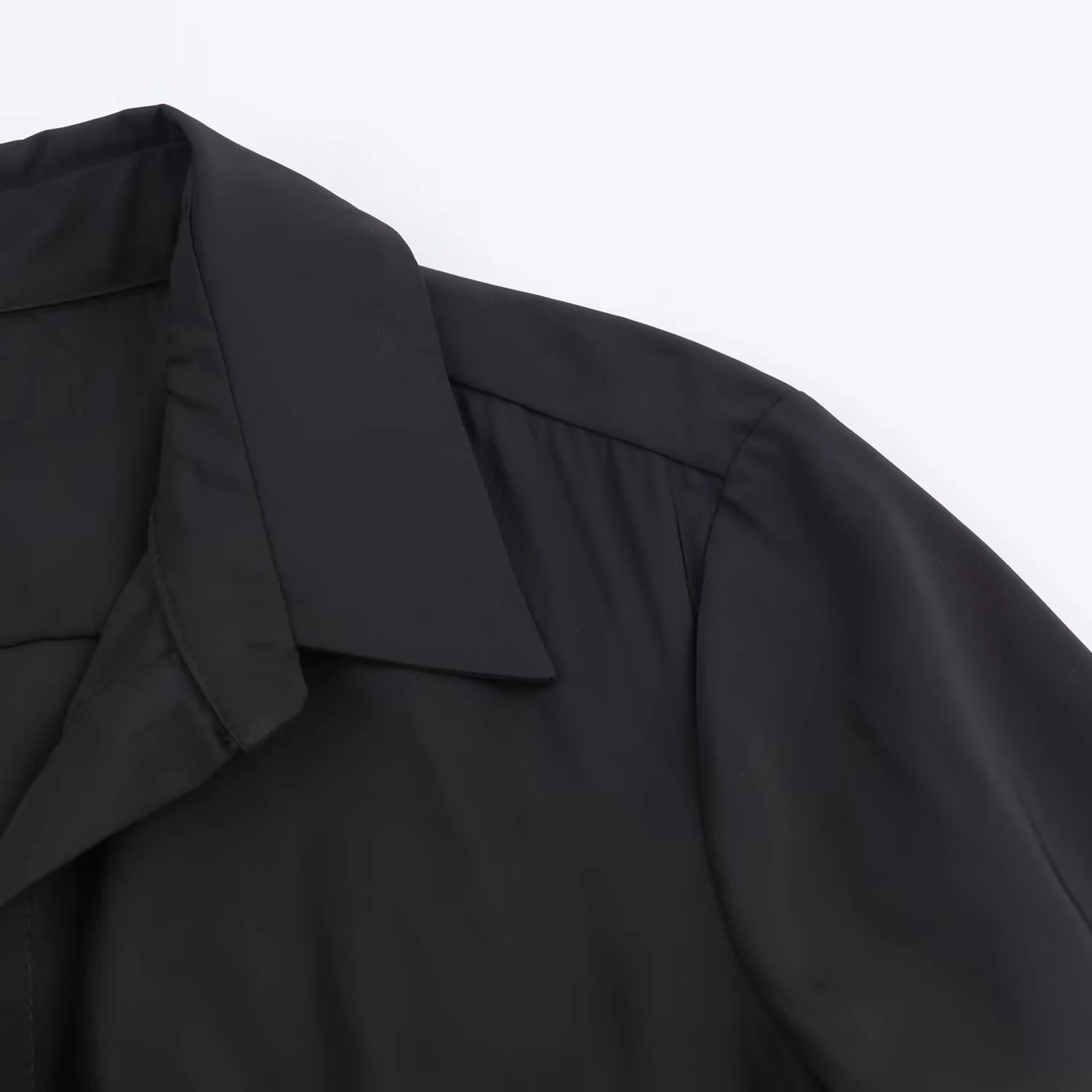 الفرنسية الرجعية التلبيب واحدة الصدر الخصر cinched قميص طويل الأكمام نمط ميدي فستان طويل تنورة المرأة 2025 الخريف الزي