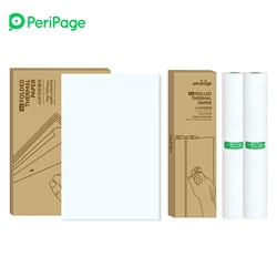 PeriPage Mini A4 Printers Quick Dry and Long Time Storage Continuous Thermal Paper 100 Sheets Folded Thermal Paper Papel