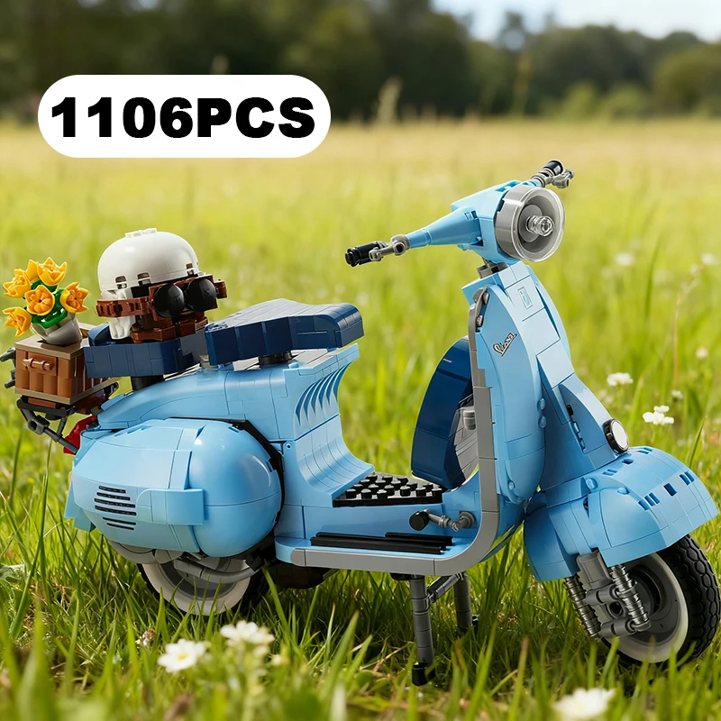 

Technical Roman Holiday Vespas 125 Motorcycle Building Blocks City MOTO Model Vehicle Assemble Bricks Toy Gift For Kid Boy Adult