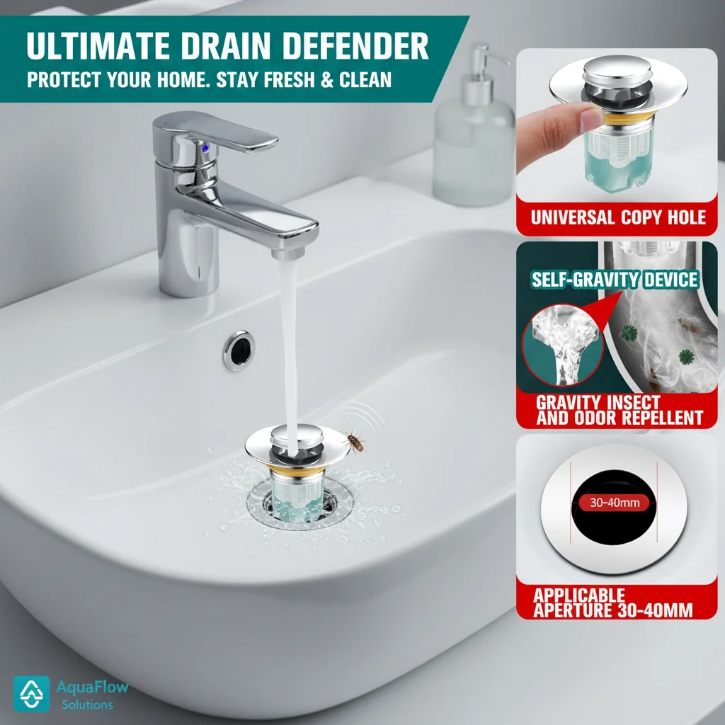 Anti-Insect Anti-Odor Wash Basin Leak Plug Drain Accessories Press Type Anti-Blocking Filter Bounce Core for Kitchen Bathroom
