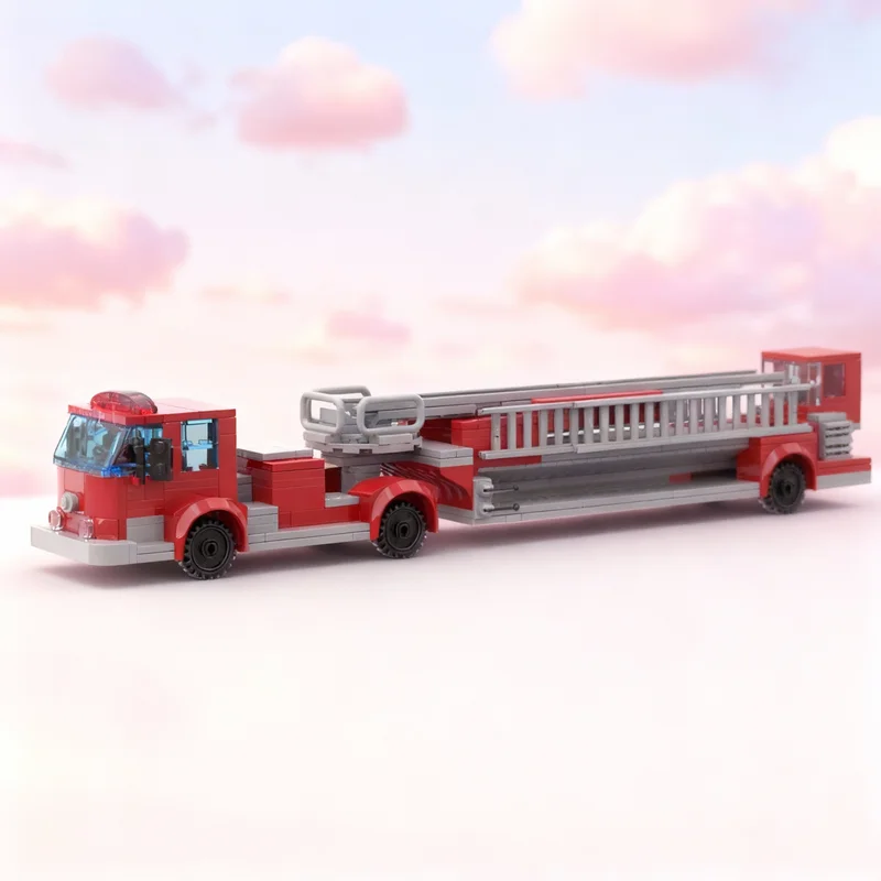 

437pcs MOC Seagrave Tiller Truck City Fire Model Building Blocks Toy Gift Creative Display Collectible Desk Premium Adult Kids