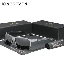 KINGSEVEN occhiali da sole polarizzati in alluminio per uomo UV400 proteggi occhiali antiriflesso guida maschile accessori per occhiali da ciclismo