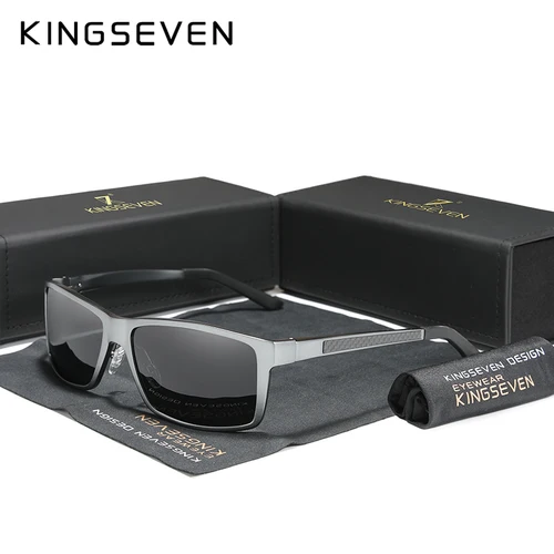 KINGSEVEN gafas de sol polarizadas de aluminio para hombres protección UV400 gafas antirreflectantes accesorios para gafas de conducción para ciclismo