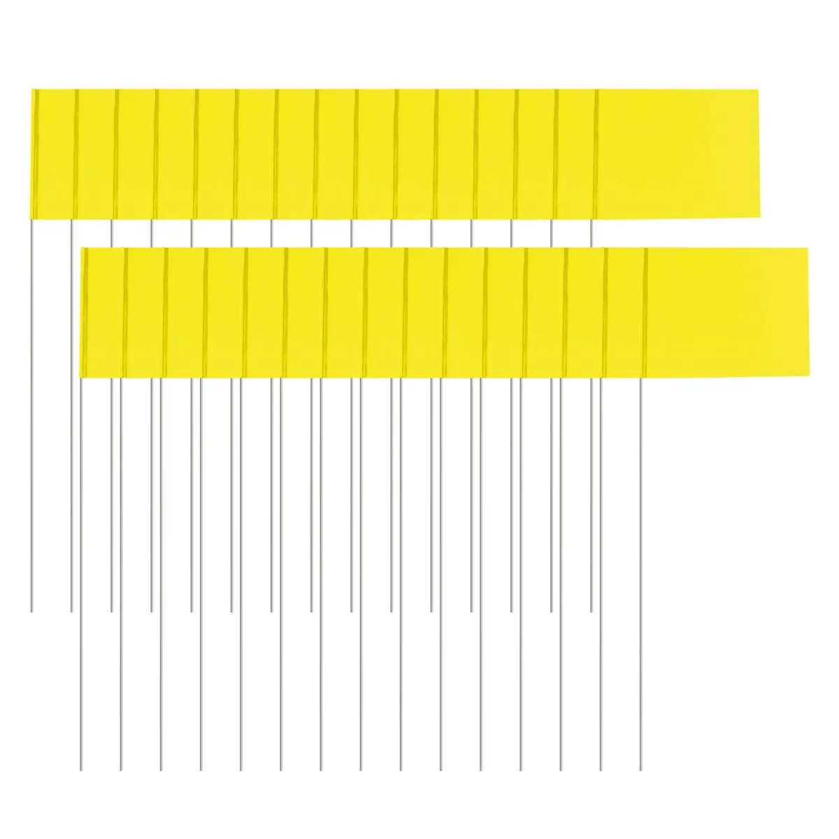 Y17A Marking Flags Marker Flags for Lawn 30 Pack, PVC Small Flags,Marking Flags Lawn Flags, Garden Flags,Survey Flags,Yellow