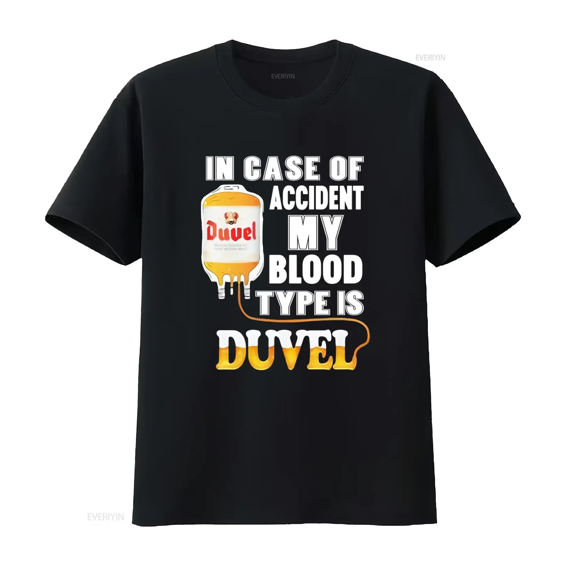 In Case Of Accident My Blood Type Is Duvel T Shirt Funny Beer Lover  vintage Washed streetwear Casual Soft Comfortable Stylish