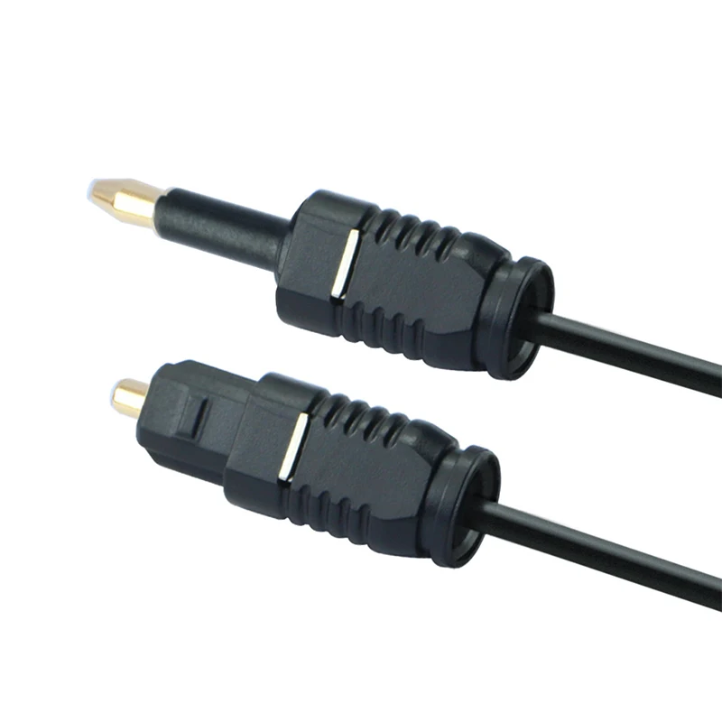

3.5mm Plug to Toslink Audio Cable Digital SPDIF Optical Fiber Cord Gold Plated For Speaker Blu-ray Player Xbox Power Amplifier