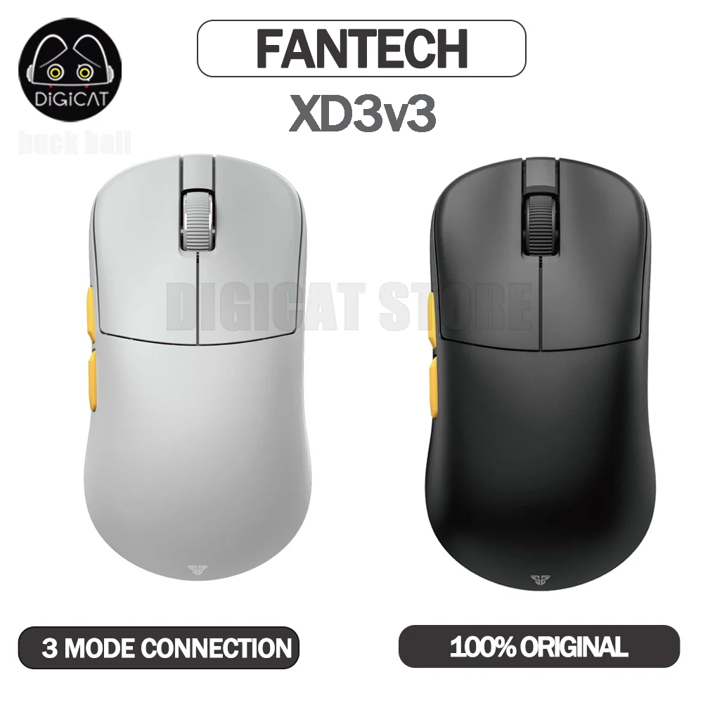 

FANTECH XD3v3 Game Mouse 3mode 2.4G/USB/Bluetooth Wireless Mouse Lightweight Optical Sensor Esports Gaming Mouse Accessory Gift