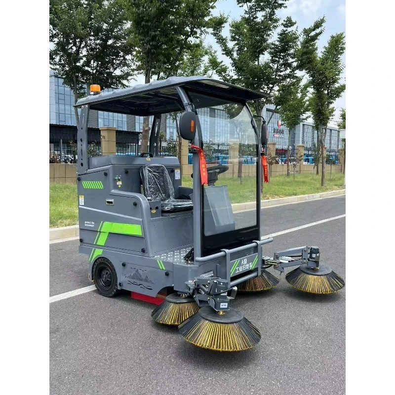 eco friendly multi brush electric road sweeper wide cleaning width high working efficiency cleaning device for large ground area