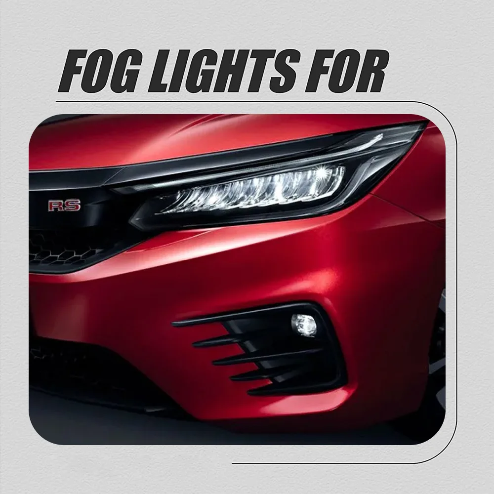 Front Bumper Fog Lamp Upgrade Kit FOR Honda City 2019 2020 Version Additional Foglight LED Set Switch + Wiring