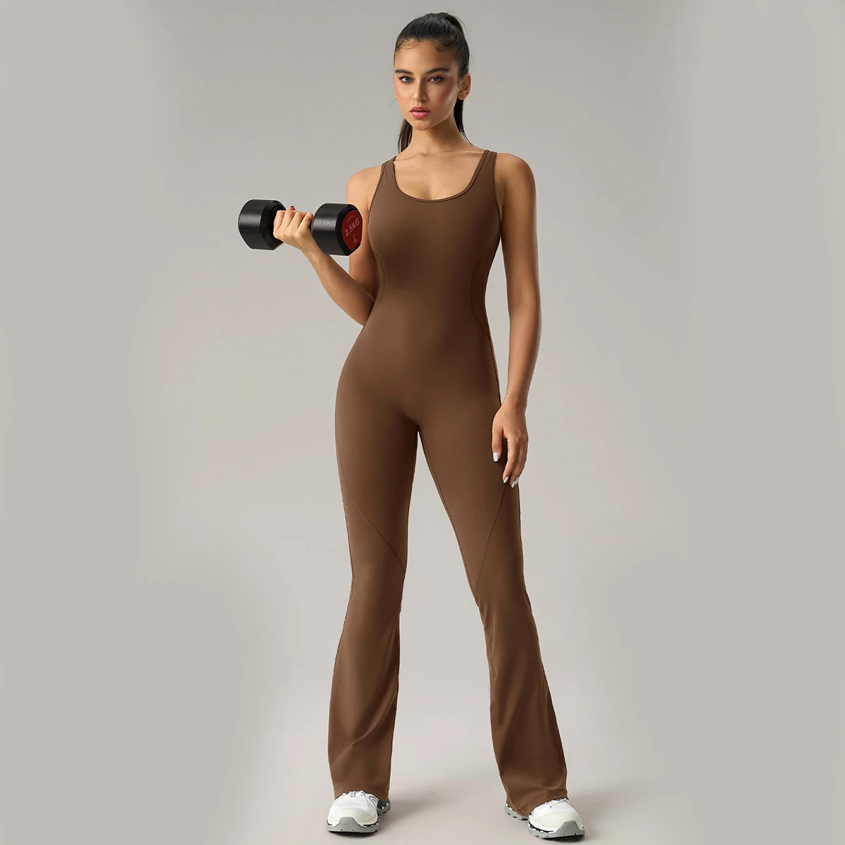 Hollow Out Back Sports Jumpsuits Women Training Yoga Suit Sportswear  Fitness Rompers Stretch Workout Bodysuits
