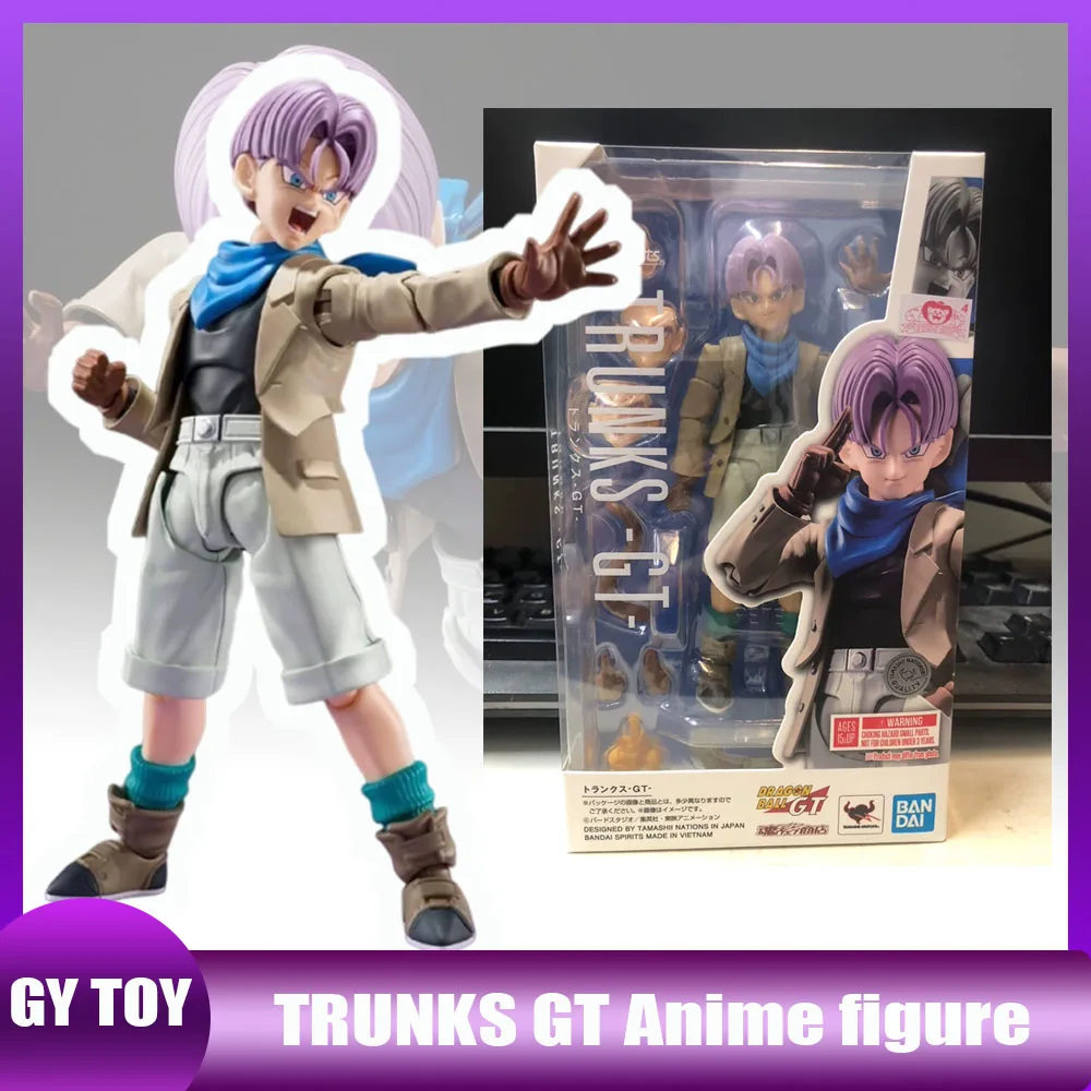 Bandai Dragon Ball Gt S.H.Figuarts Shf Trunks Gt Anime Figure Action Figure Collection Model Doll Toy Kids Custom Gifts