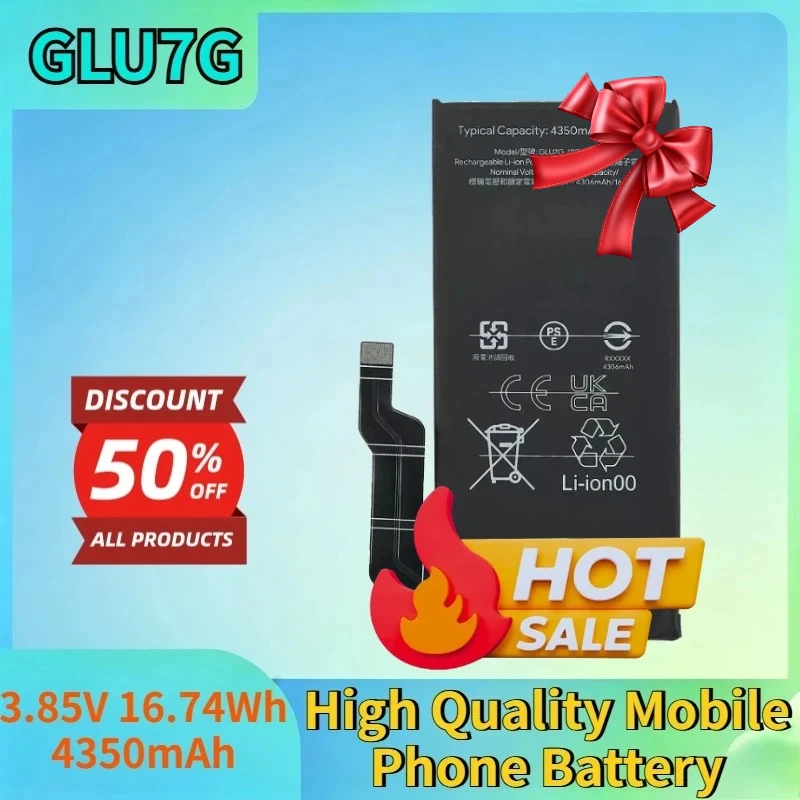 

Newest GLU7G 3.85V 16.74Wh 4350mAh Lithium-ion Rechargeable Battery for Pixel 6A High Quality Mobile Phone Replacement Battery