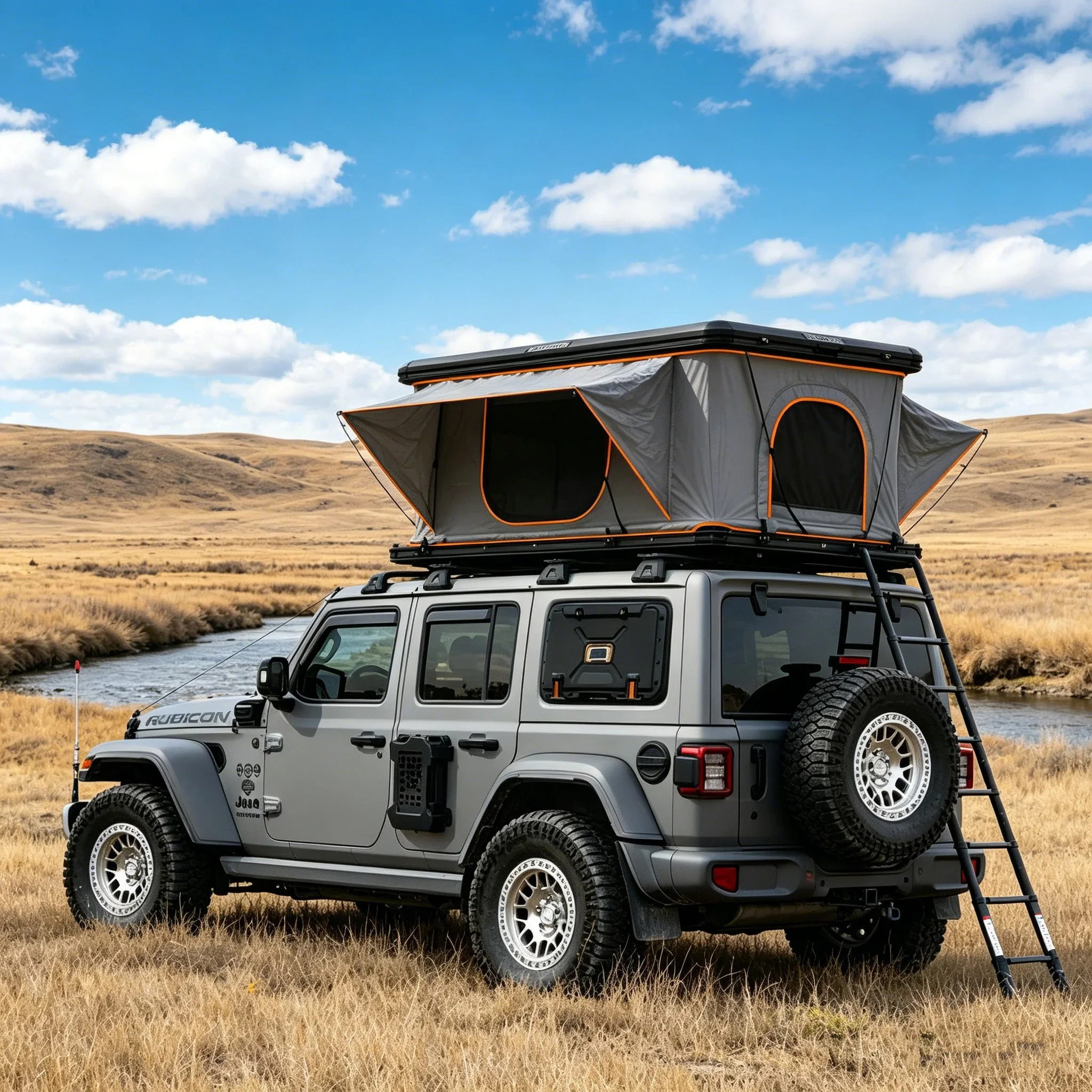 

Manufacturer Sale 4 Season Gas Rod Pop up Quick Open Rectangular Aluminum Hard Shell Roof Top Tent