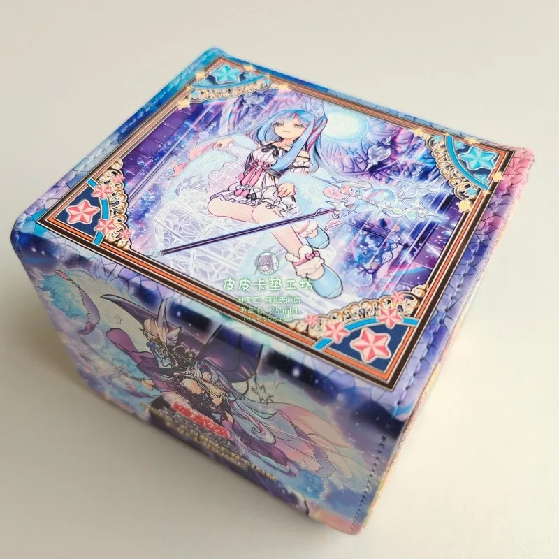 Yu-Gi-Oh! Boîte de rangement pour cartes de collection Witchcrafter Madame Verre Theme Diy Leather Card Box TCG OCG Witchcrafter Potterie Game