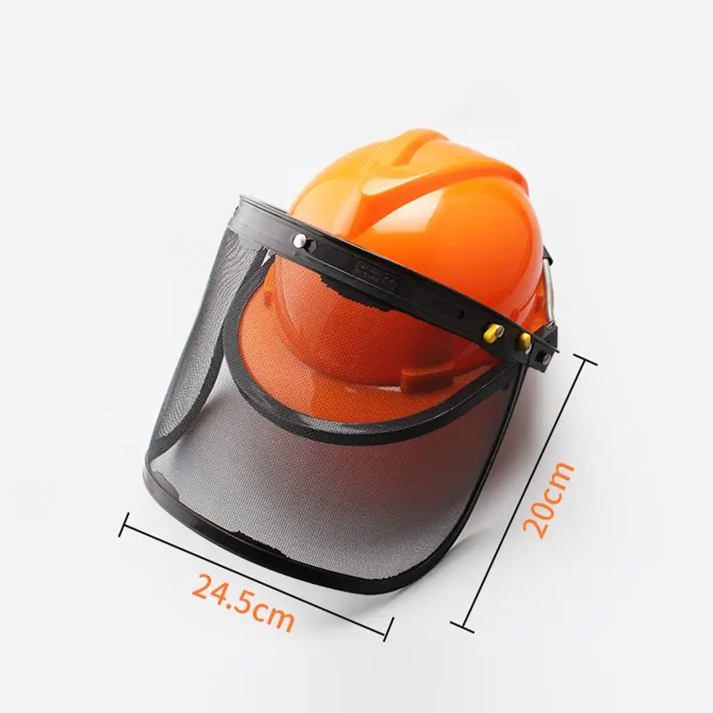 Forestry Safety Helmet with Wire Mesh Protective hat, Chain Saw Helmet Forest Head Protection Helmet Heavy Duty Hard Hat
