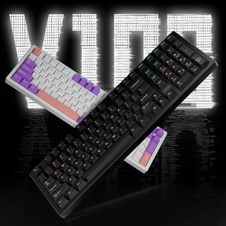 ATK V100 Pro Mechanical Keyboards Hot-swappable Semi-Aluminium Alloy Gasket Construction 3-Mode Custom Gaming Keypad PC Esports