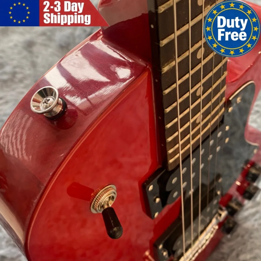 Bestseller Rote E-Gitarre Palisander-Griffbrett HH-Tonabnehmer Schwarze Hardware 22 Bünde
