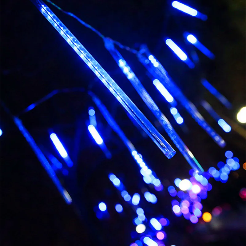 LED Meteor Shower String Light Waterproof Icicle Snow Falling Raindrop String Light halloween Christmas Tree Garland Light 2022