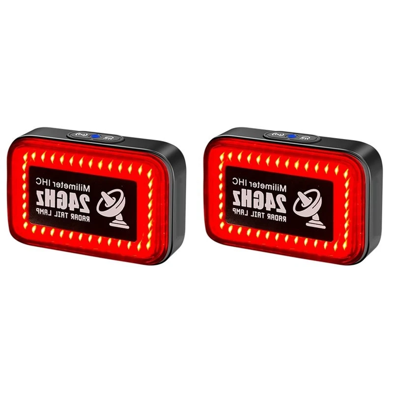 CGDS-2X 24Ghz Radar Bicycle Taillight Smart Sensing Cycling Warning Light IP64 Waterproof LED Bicycle Light Bike Accessories