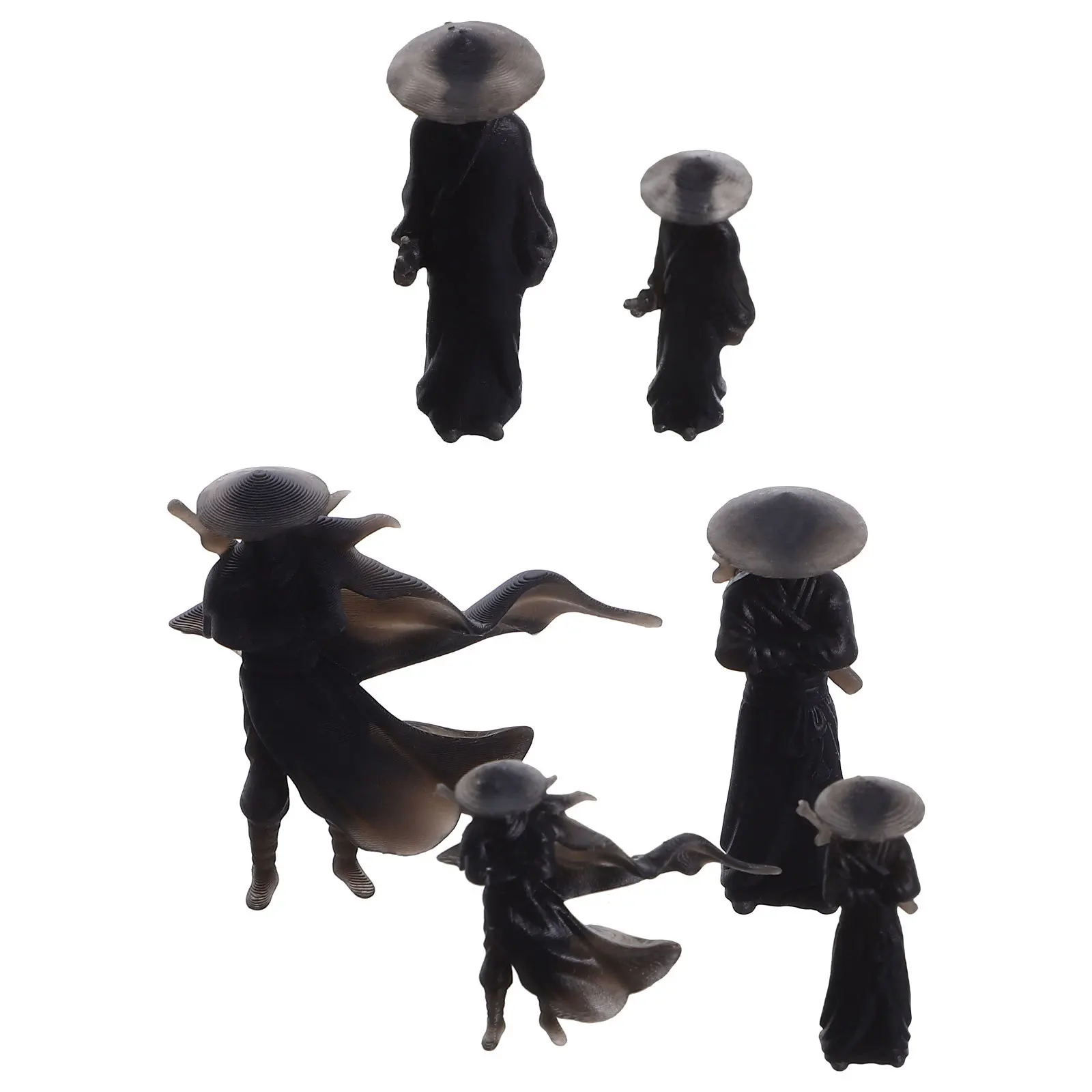 

6Pcs Miniature Asian Warrior Statues Unique Appeal Car Dashboard Accessories Home Office Decor Christmas Gifts