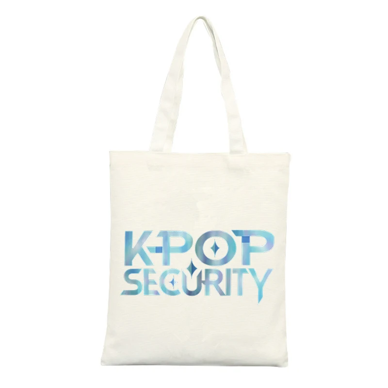 Typography Print Canvas Tote Bag, Casual Style for Daily Shopping and Outings