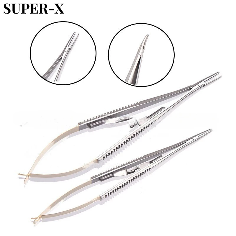 

1PCS Dental Needle Holders Surgical Orthodontic Implant Castroviejo Needle Holders Tweezers Dental Pliers Dentistry Tool