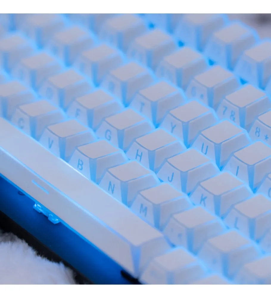 Side engraving light and shadow keycaps Personalized light transmission and folding 3.0 Mechanical keyboard caps Customized