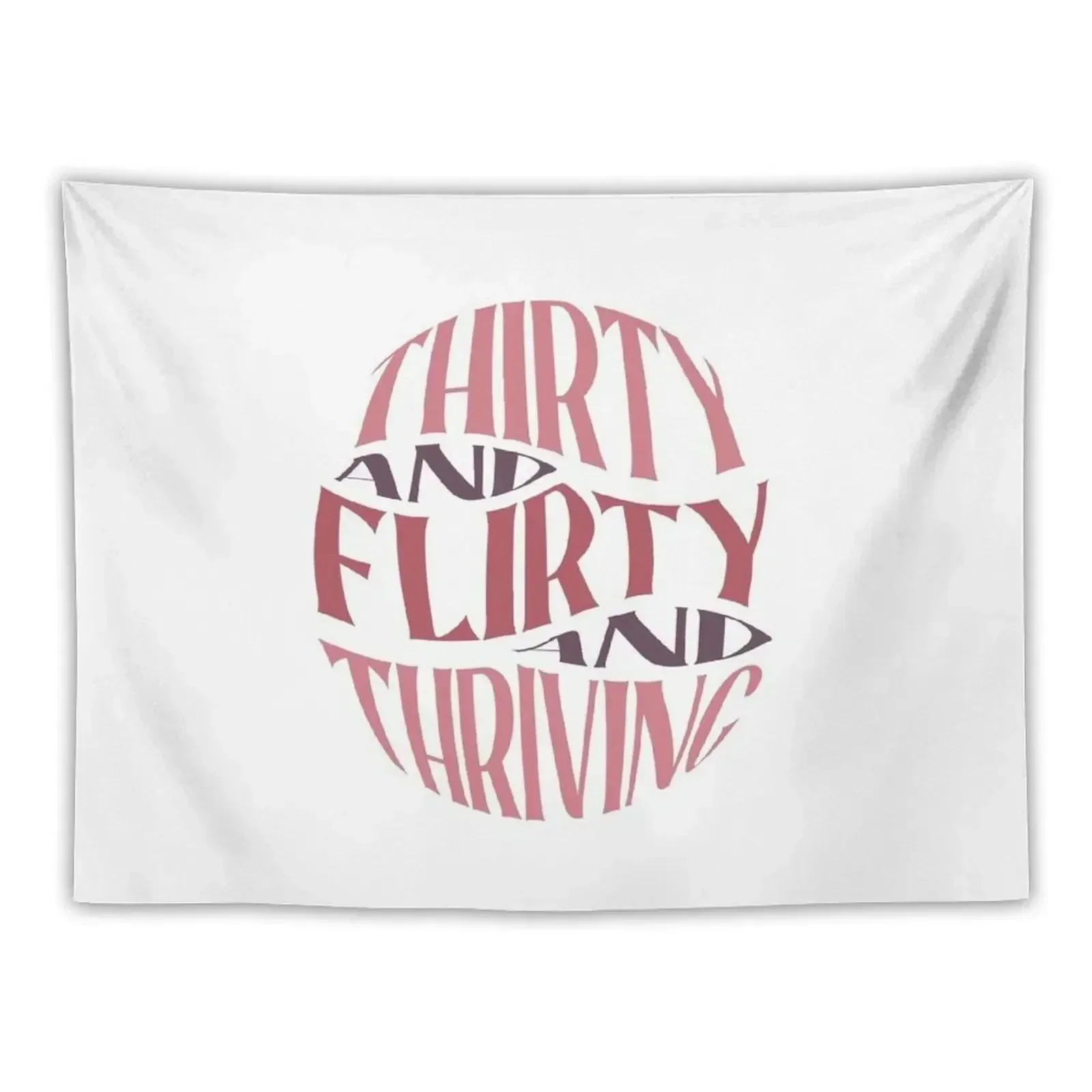 

Thirty, Flirting, Thriving Lettering Circle Tapestry On The Wall Room Decorations Decoration Home Tapestry