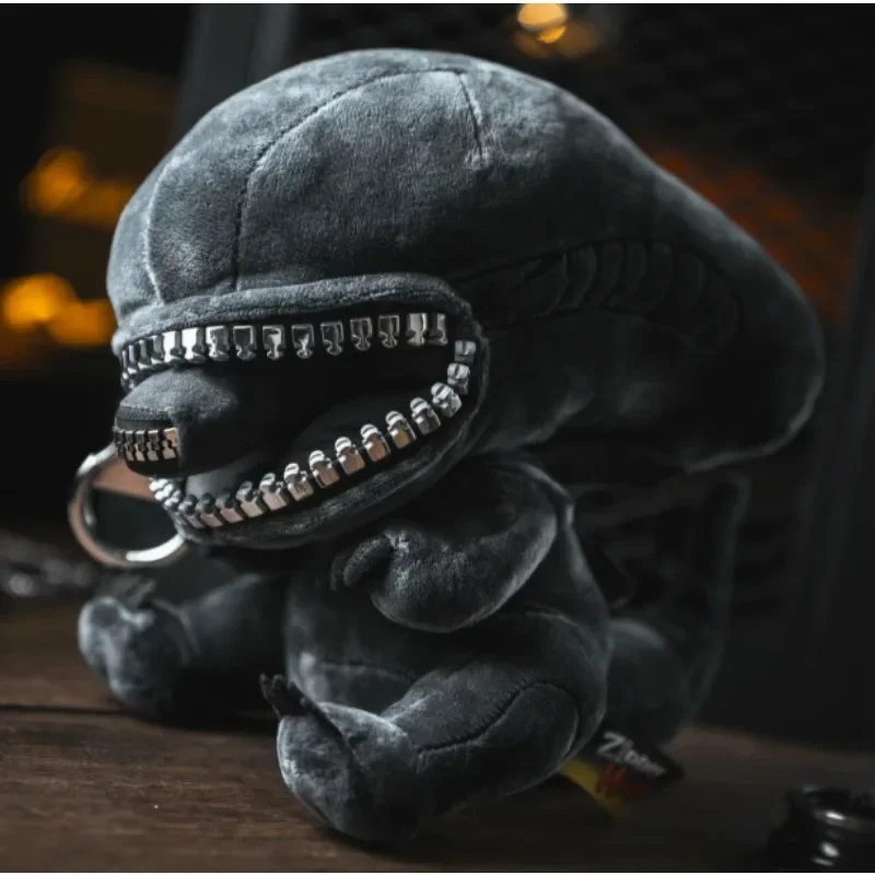 Alien Xenomorph Shaped Zipper Mouth Plush Doll Kawaii Plush Pillows Stuffed Toy Cartoon Decor Trendy Toys Birthday Present