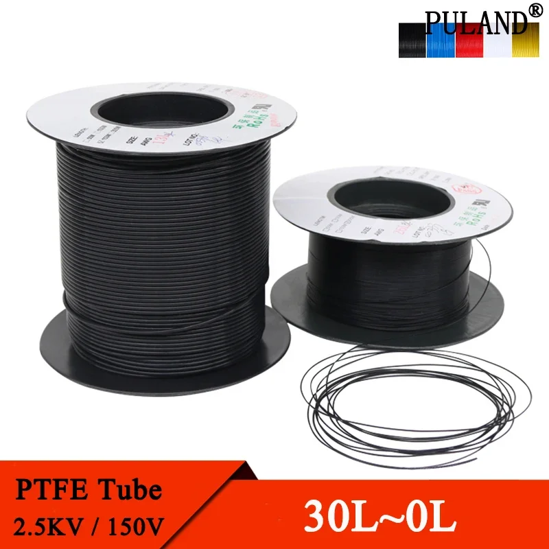 

1M 30L~0L PTFE Tube F46 Insulated Capillary Heat Protector Transmit Hose Rigid Temperature Corrosion Resistance 2.5KV 150V