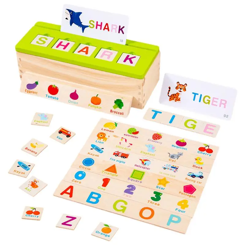 Wooden Shape Color Sorting Toy Storage Box Non-Toxic Geometric Blocks Montessori Toy Preschool Educational Learning Toy Gifts