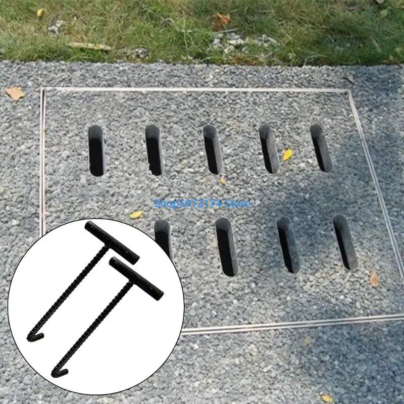Y3NB Professional Sewer Lid Lifter with Not Slip Handle Manhole Hook for Elderly Assistance  Lifter and Puller