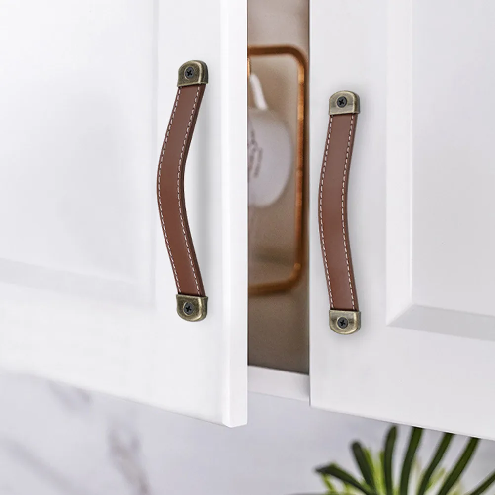 6Pcs Pull Handles Soft Touch Easy Install for Cabinet Drawer Wardrobe Cupboard Door Pulls Pulls