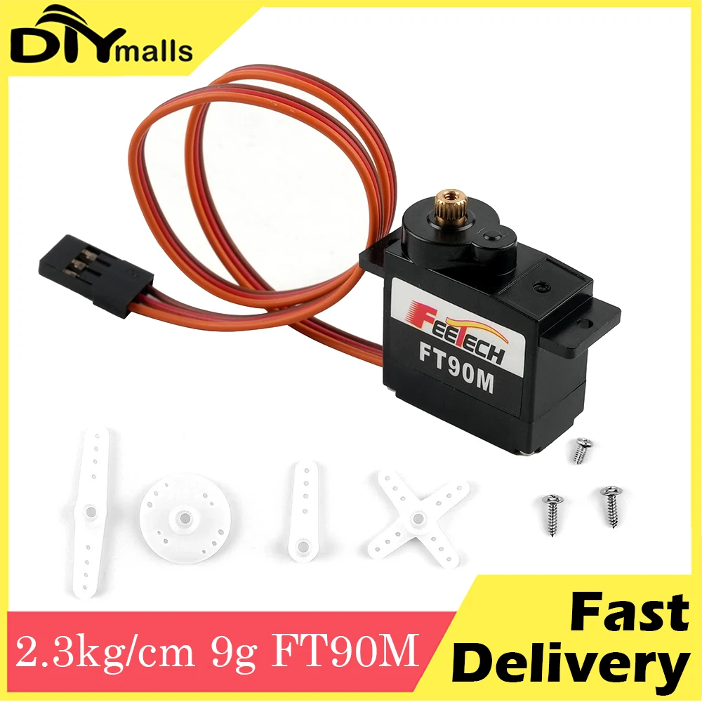 Feetech FT90M 2.3kg.cm Digital Servo 280 Degree Metal Gear Micro Servo 6V for RC Car Airplane Automatic Curtain/Smart Lock