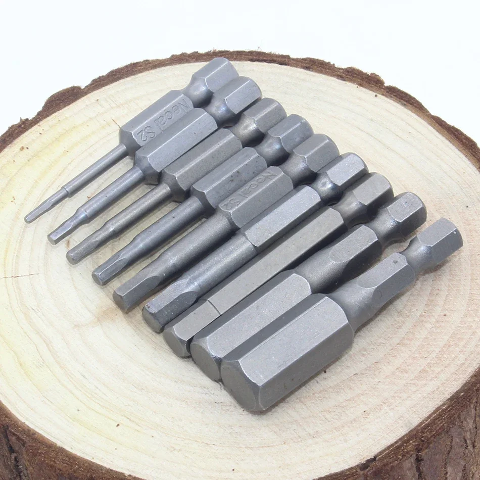 1Pcs Hohe Qualität 50mm S2 Stahl Innensechskant Schraubendreher Schraubendreher Kit Hand Werkzeuge Magnetische Bohrer Schraubendreher-set Bits