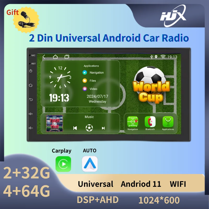 

Car Radio Wireless Carplay Android Auto 2 Din 7"/9"/10"GPS Navigator Universal WIFI GPS Multimedia Video Player FM Car Stereo