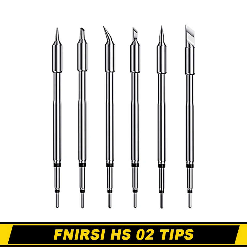 Original Fnirsi HS-02 Soldering Iron Tip Replacement Tool Set B2 C2 JS I K Ku for HS-02 Soldering Iron