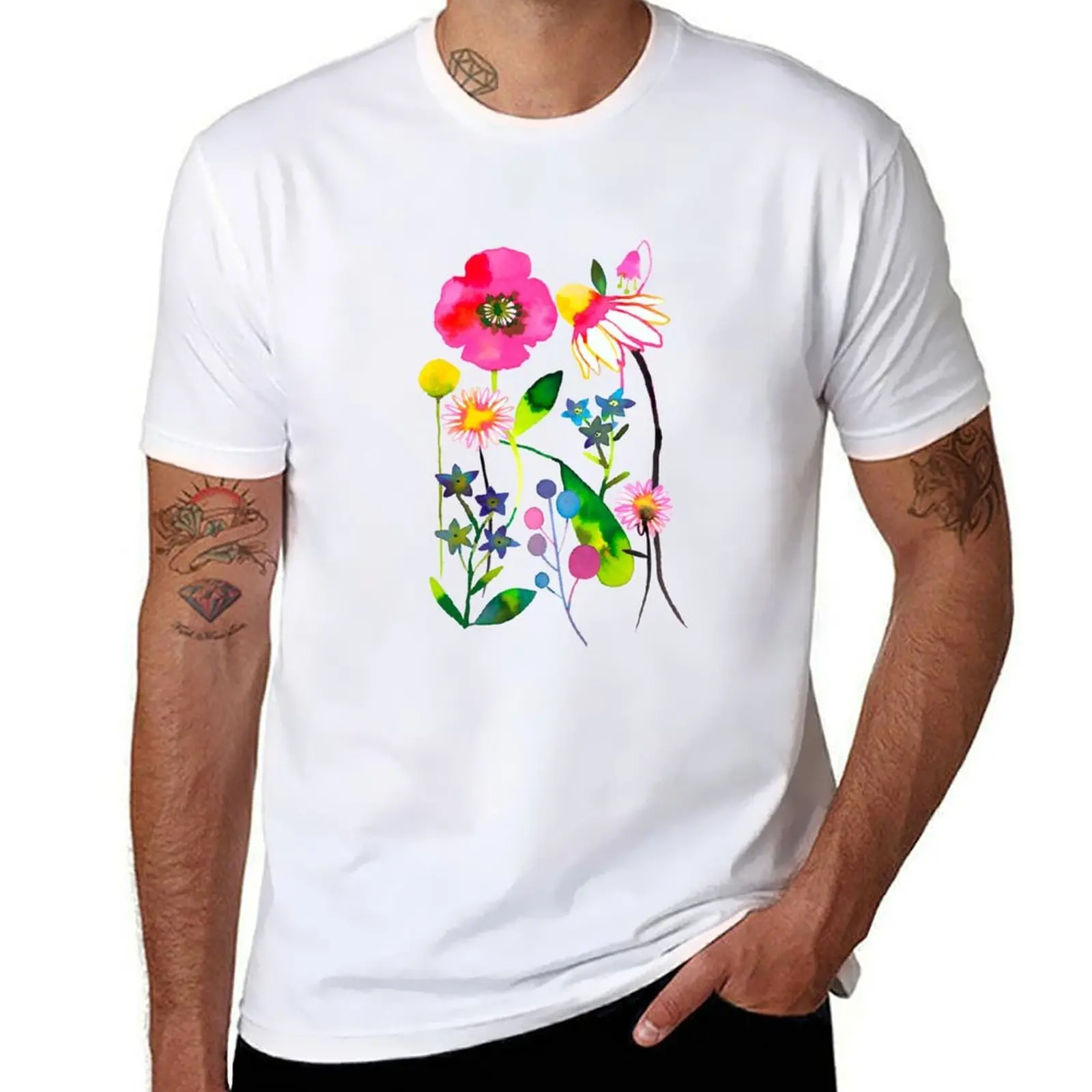 

Spring flowers T-Shirt t shirts for man pack cotton t shirts for man slim fit mens graphic t shirts T-Shirt
