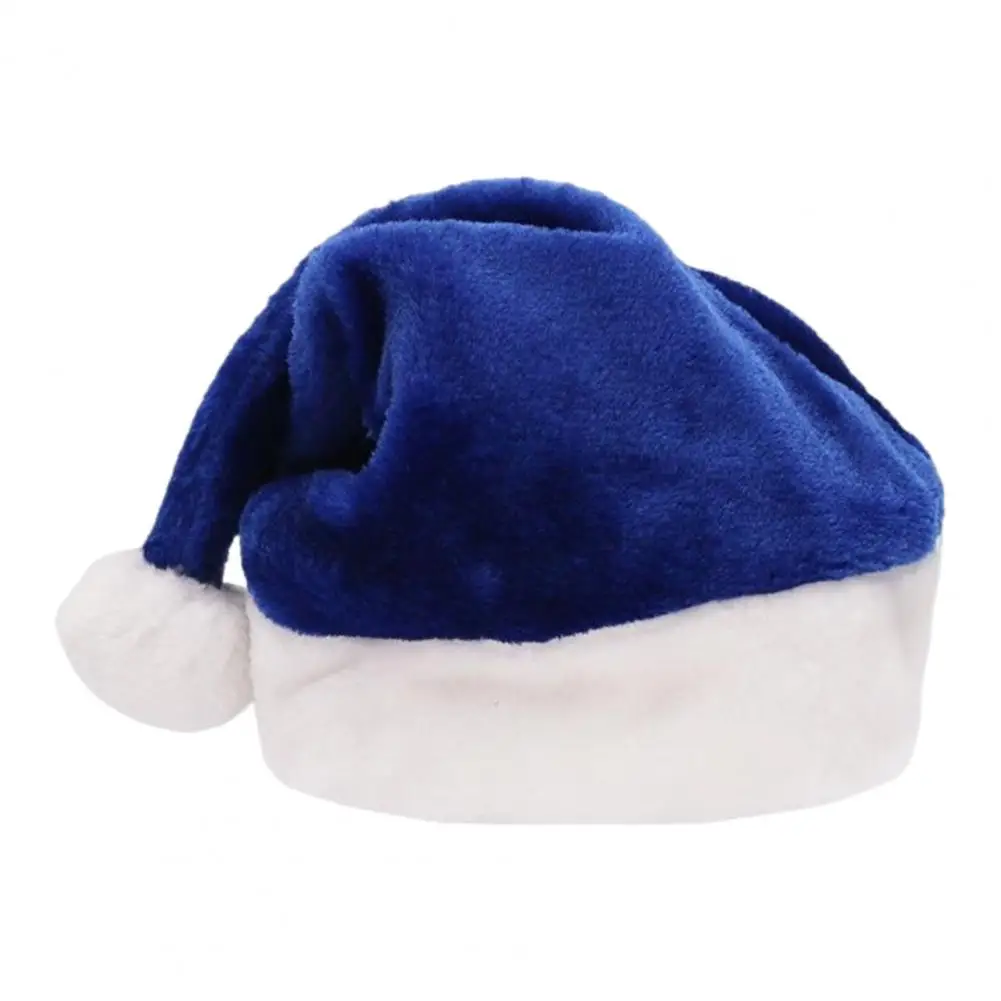 Chapeau de Père Noël en velours en peluche pour femmes et hommes, habillage de vacances doux, fournitures de fête du Nouvel An