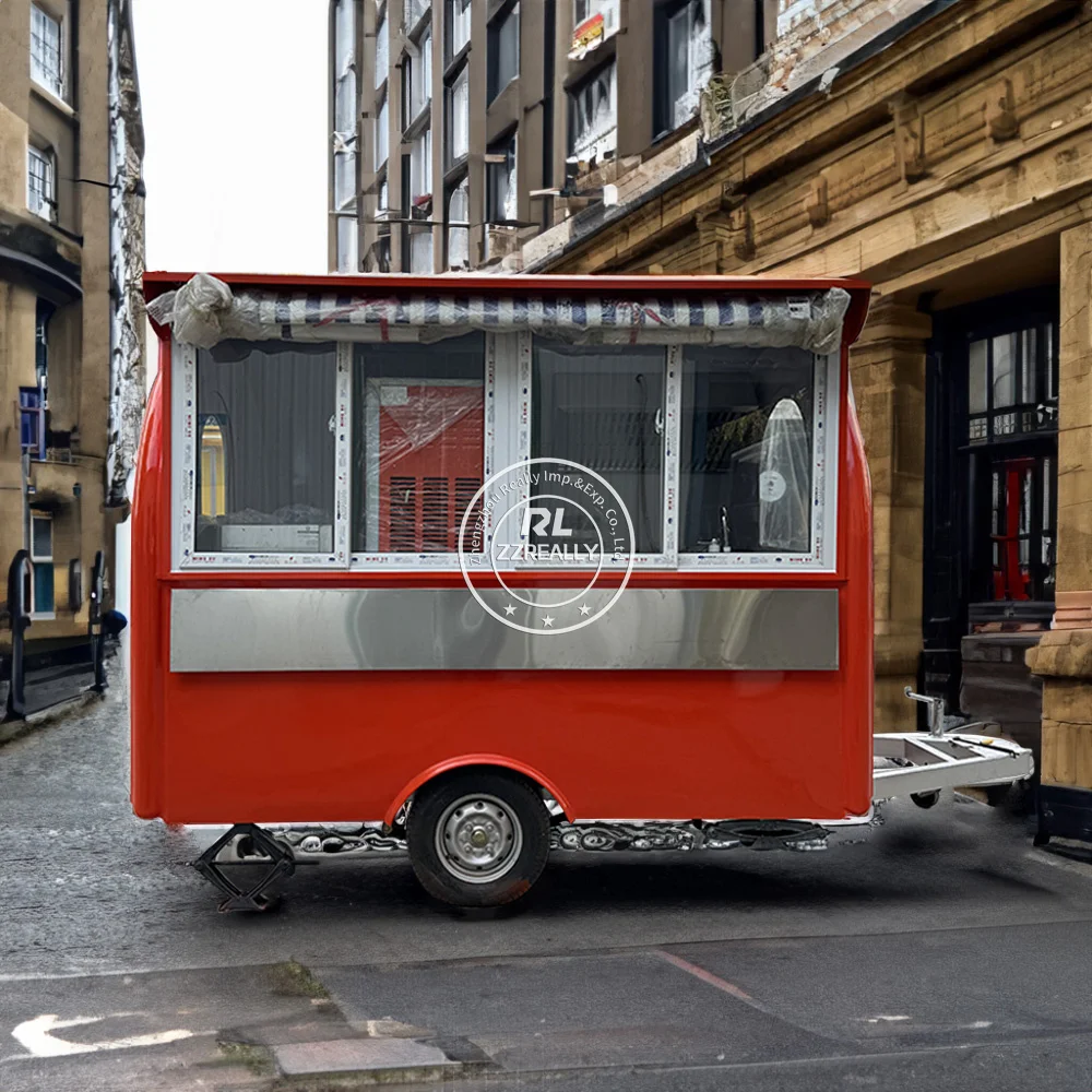 

Commercial Food Cart Street Coffee Shop Kiosk Ice Cream Cart Fully Equipped Concession Food Truck Mobile Kitchen