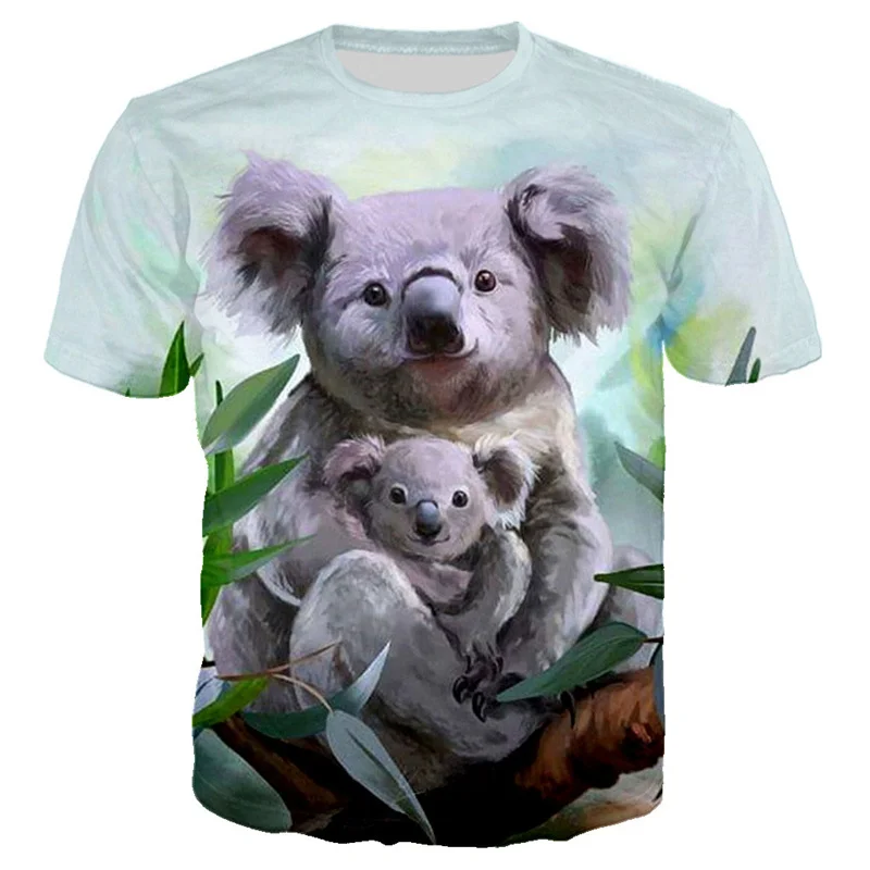 ثلاثية الأبعاد مطبوعة خريطة تي شيرت للرجال مضحك الحيوان نمط تيز الصيف المتضخم بلوزات مستديرة العنق Harajuku قصيرة الأكمام تي شيرت الشارع الشهير #4