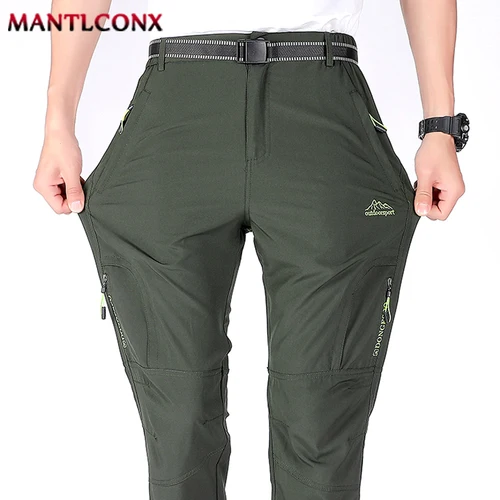Pantalones de correr informales para hombre y mujer, pantalones elásticos de secado rápido, finos, transpirables, a prueba de rayos UV, y acampada para senderismo, Verano