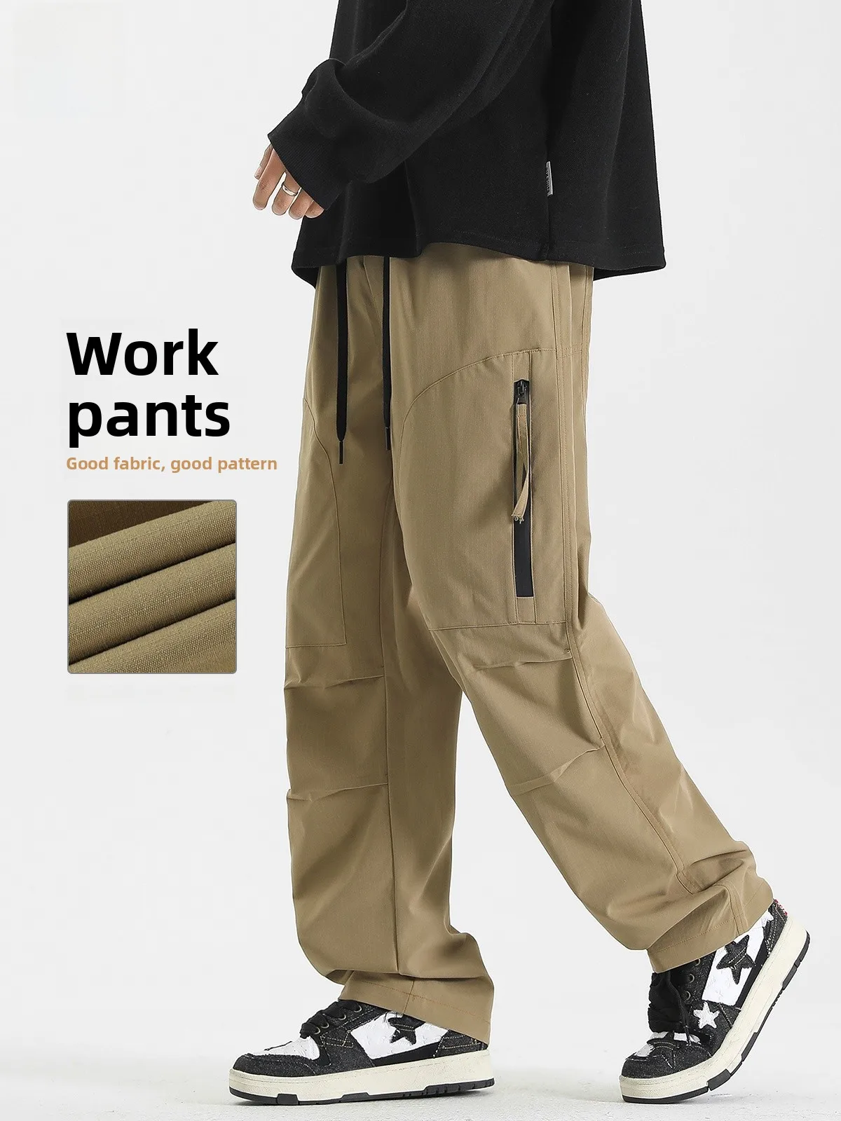 

Men's Summer Thin American Functional Outdoor Windproof Waterproof Sports Straight Leg Casual Trousers Spring Autumn Wear