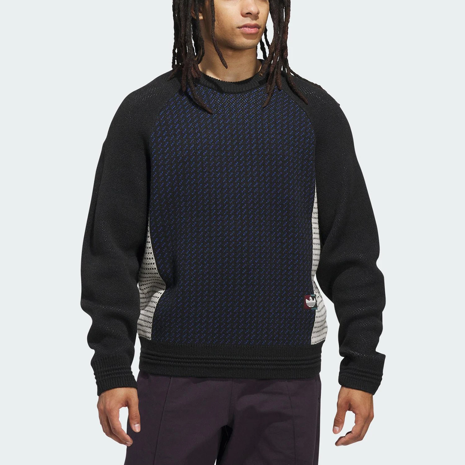 Adidas genuine Three-leaf Clover Men's Loose Knitted Warm-up Hooded Sweatshirt JX5442