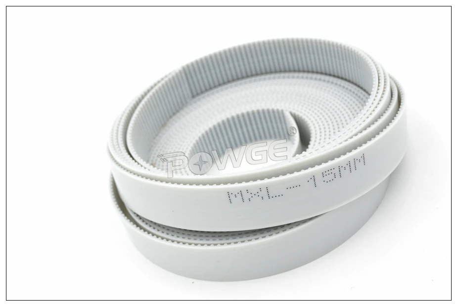 POWGE MXL PU Open Timing Belt Width 6/10/15mm MXL Synchronous Belt Fit MXL Timig Pulley MXL-15 MXL-6 MXL-10