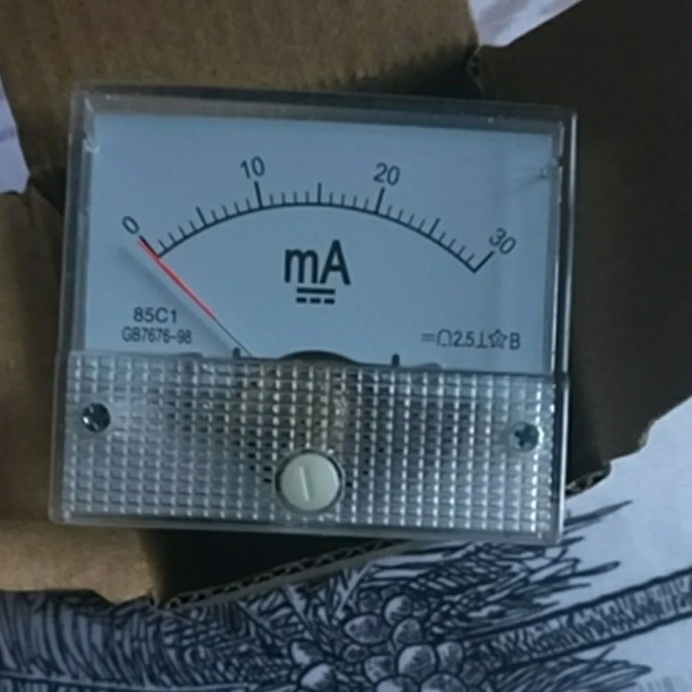 

2Pcs 0-30Ma Current Ammeter Dc Amp Gauge Analog Panel Meter 2.5 Accuracy Clear Scale Easy Installation for Voltage Stabilizer