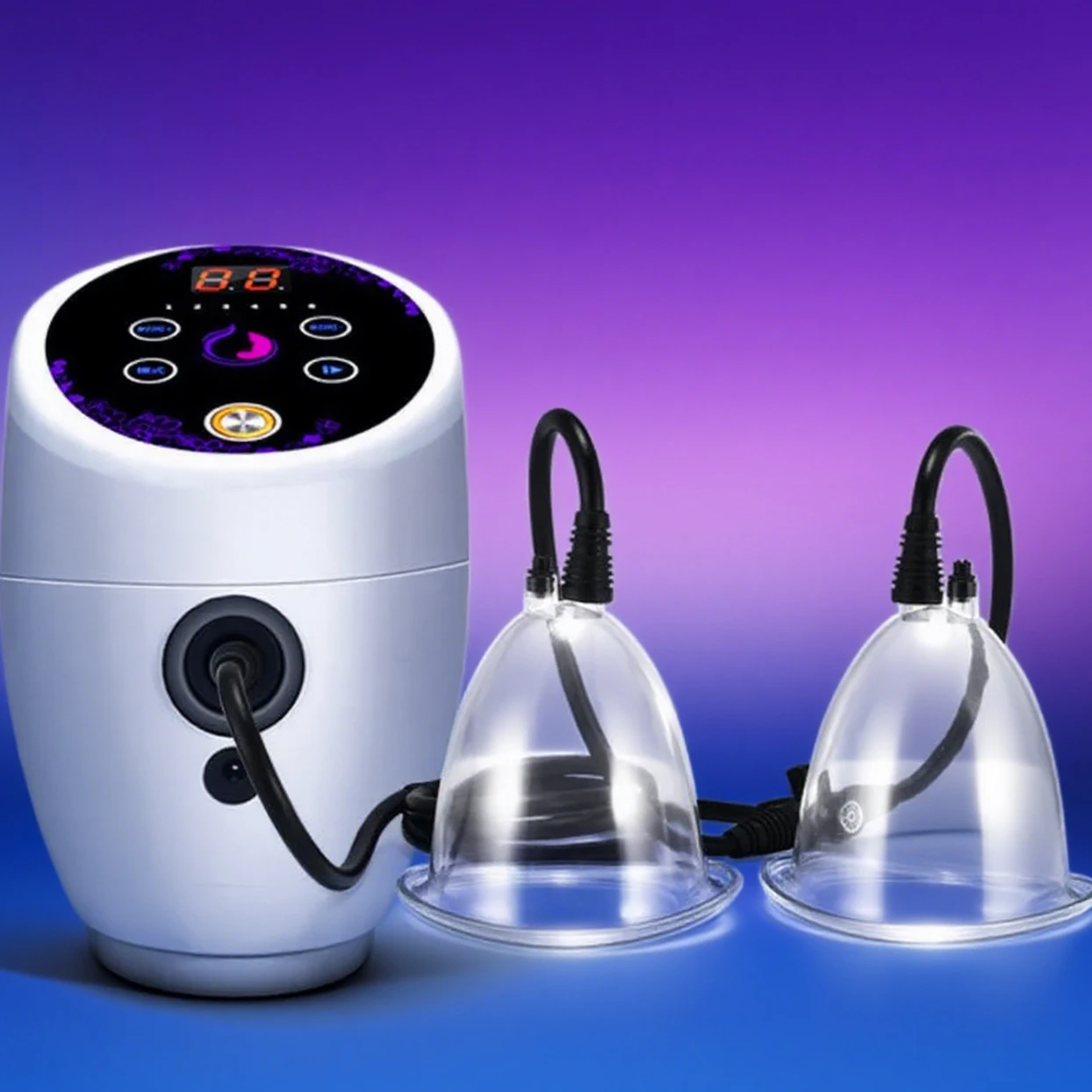 

Breast Enhancement Pump | Vacuum Therapy System for Bust & Buttocks Lifting - Non-Invasive Massager for Body Contouring EU Plug