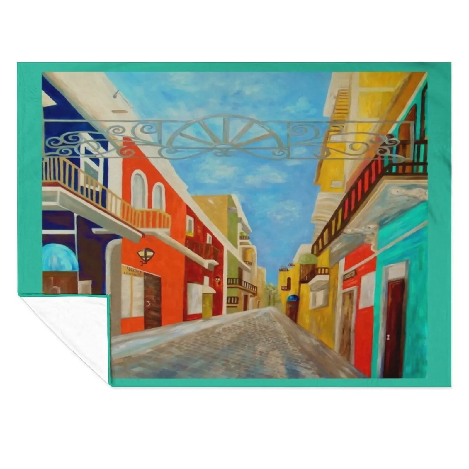 

Old San Juan Throw Blanket For Decorative Sofa Decoratives Decorative Sofas Thins Blankets