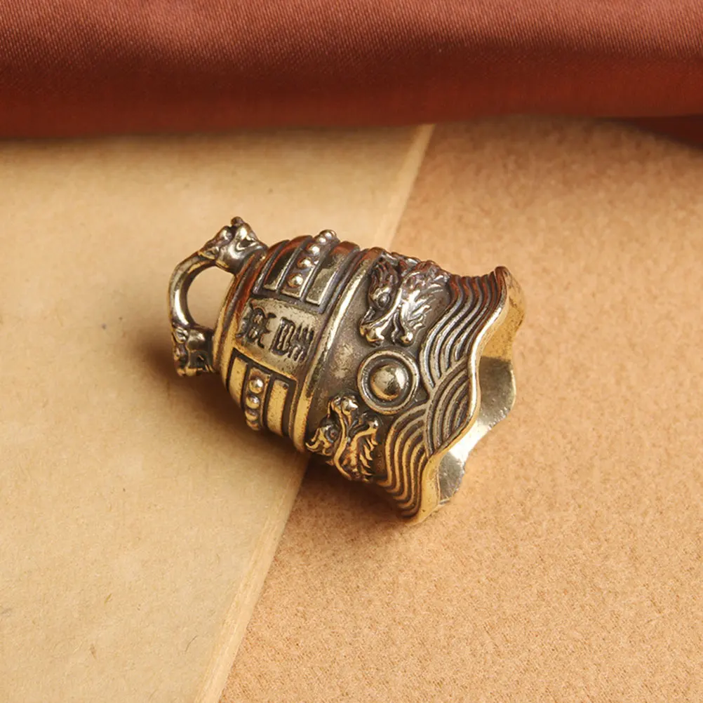 

4pcs Copper Bell Keychain Vintage Brass Pendant Retro Decor Small Bells for Crafts DIY Charm Jewelry Accessories