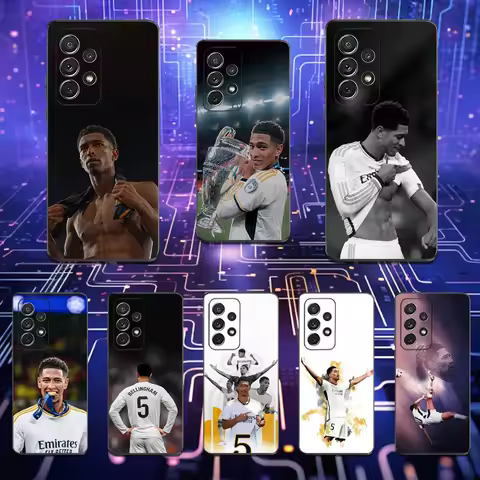 Football J-Jude Real M-Madrid Phone Case For Samsung S25,S24,S23,S22,S21,S20,S10,Ultra,Plus,Lite,FE,Soft Silicone Black Cover